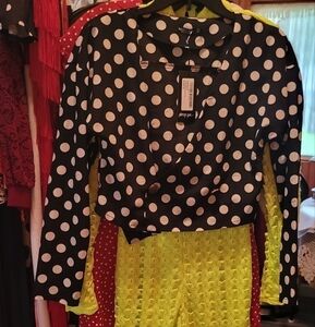 NWT- Nasty Gal- Polka-dot wrap Blouse.